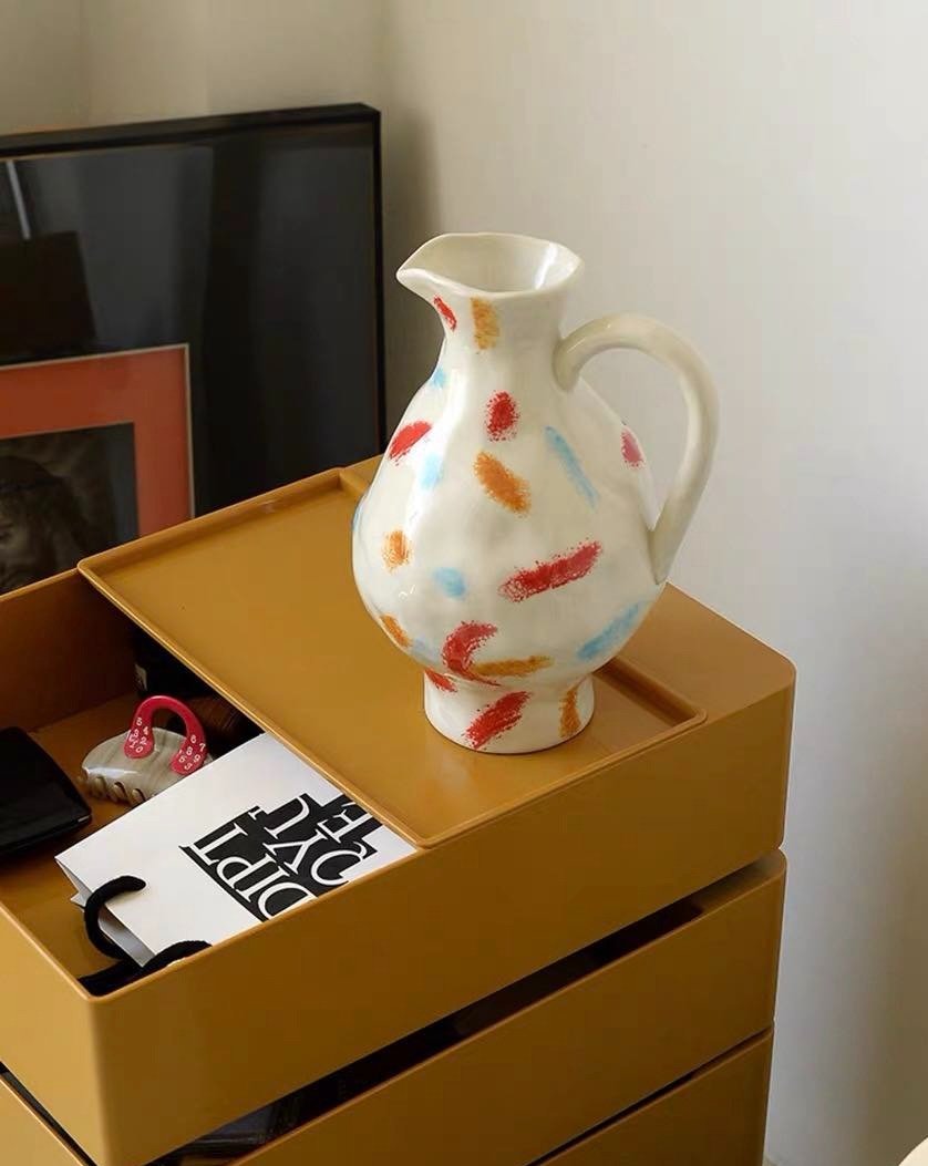 Handmade Nordic Style Pottery Jug Vase - Handmade Nordic Style Pottery Jug Vase - INSPECIAL HOME