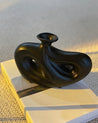 Handmade Contemporary Abstract Ceramic Black Flower Vase - Decorative Irregular Vase - Irregular Pottery Decor Vase - Regular - INSPECIAL HOME