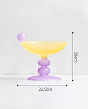 Jelly Bean Footed Tray Fruit Bowl - Whimsical Dopamine Table Setting Centerpiece - fruit bowl - Jelly Bean Fruit Bowl - Passion Fruit - Medium - INSPECIAL HOME