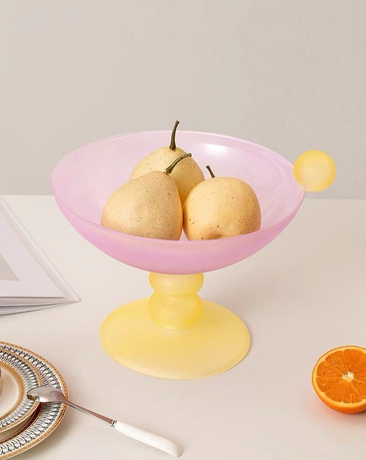 Jelly Bean Footed Tray Fruit Bowl - Whimsical Dopamine Table Setting Centerpiece - fruit bowl - Jelly Bean Fruit Bowl - Passion Fruit - Medium - INSPECIAL HOME