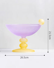 Jelly Bean Footed Tray Fruit Bowl - Whimsical Dopamine Table Setting Centerpiece - fruit bowl - Jelly Bean Fruit Bowl-Passion Fruit - Large - INSPECIAL HOME