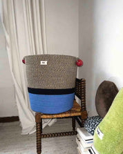 Maximalism Inspired Handmade Woven Laundry Storage Baskets - Woven Laundry Storage Baskets-Rocky Coastline - INSPECIAL HOME