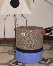 Maximalism Inspired Handmade Woven Laundry Storage Baskets - Woven Laundry Storage Baskets-Rocky Coastline - INSPECIAL HOME