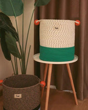 Maximalism Inspired Handmade Woven Laundry Storage Baskets - Woven Laundry Storage Baskets-Rocky Coastline - INSPECIAL HOME