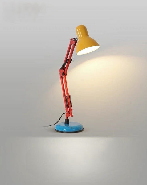 Memphis Style newest DESK TABLE LAMP by Massive Belgium-Vintage colourful adjustable Telescoping Desk Lamp with Organizer-Memphis Milano Style