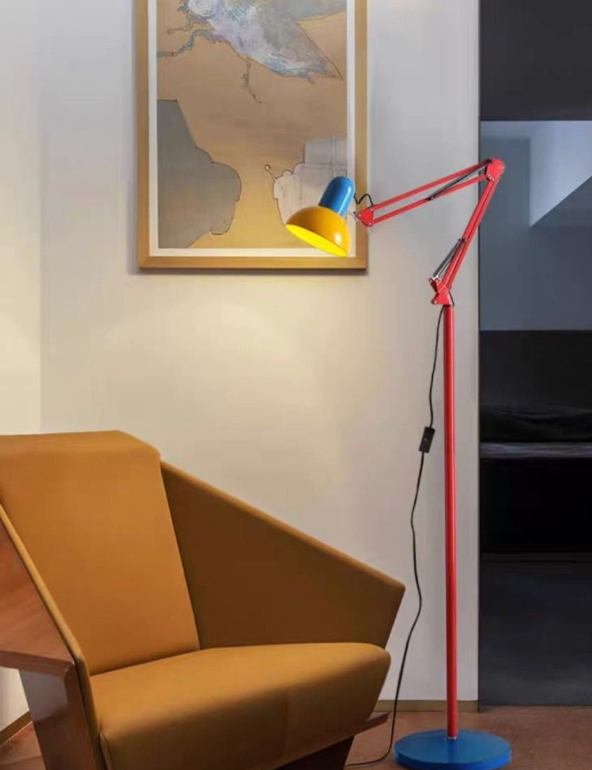 Memphis Retro Tall Metal Floor Lamp - Full Spectrum Eye Protection LED Reading Light - Night Lights & Ambient Lighting - Memphis Retro Tall Metal Floor Lamp - INSPECIAL HOME