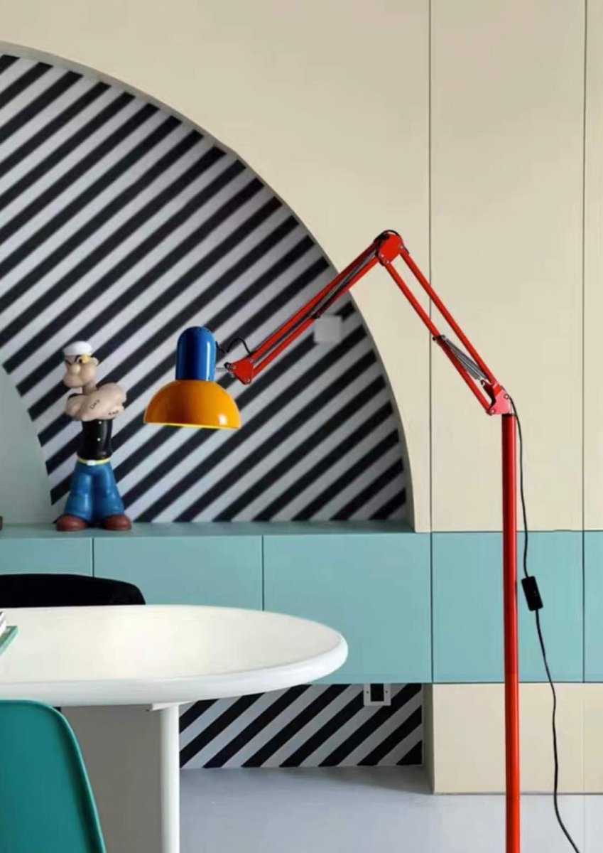 Memphis Retro Tall Metal Floor Lamp - Full Spectrum Eye Protection LED Reading Light - Night Lights & Ambient Lighting - Memphis Retro Tall Metal Floor Lamp - INSPECIAL HOME