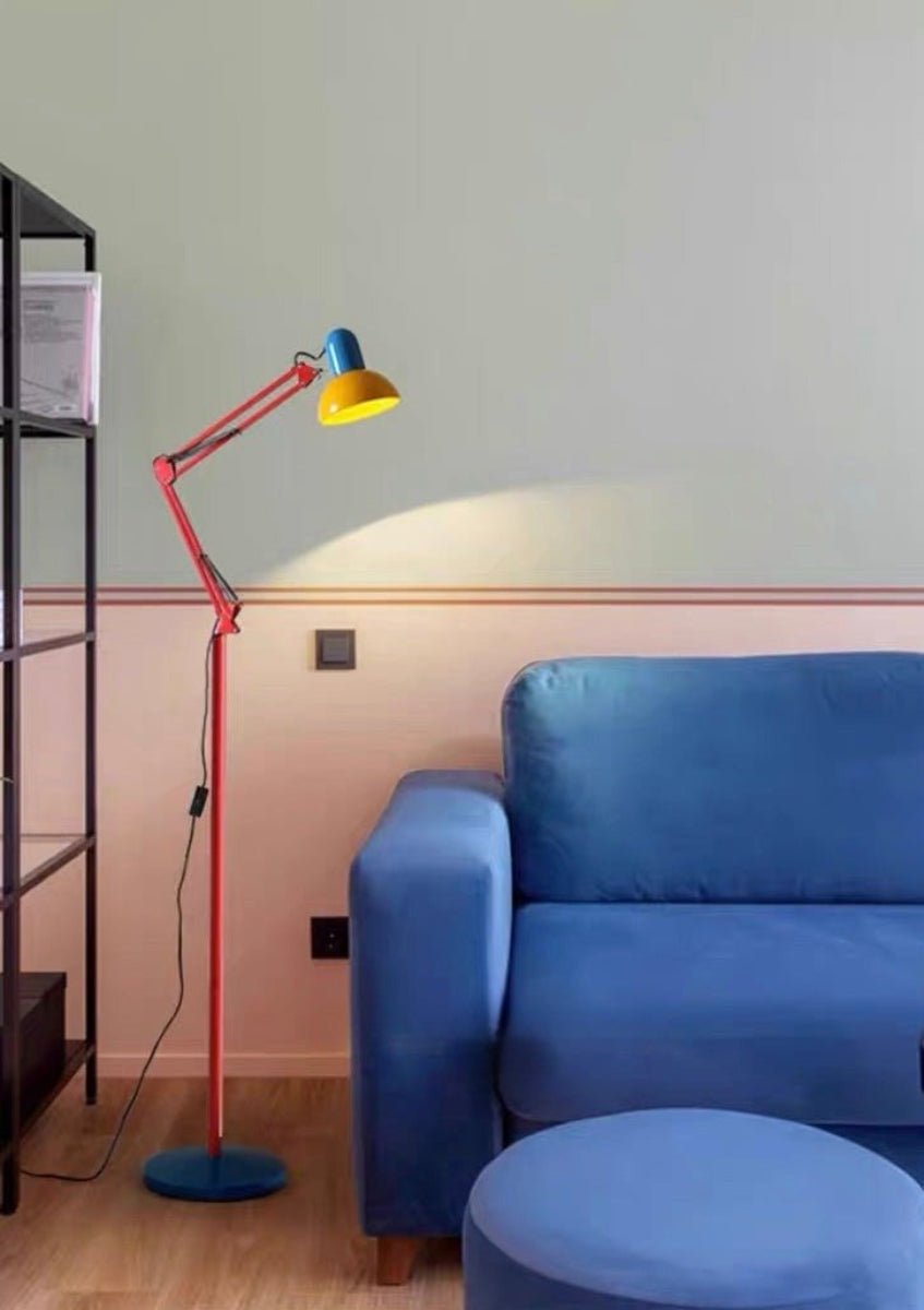 Memphis Retro Tall Metal Floor Lamp - Full Spectrum Eye Protection LED Reading Light - Night Lights & Ambient Lighting - Memphis Retro Tall Metal Floor Lamp - INSPECIAL HOME