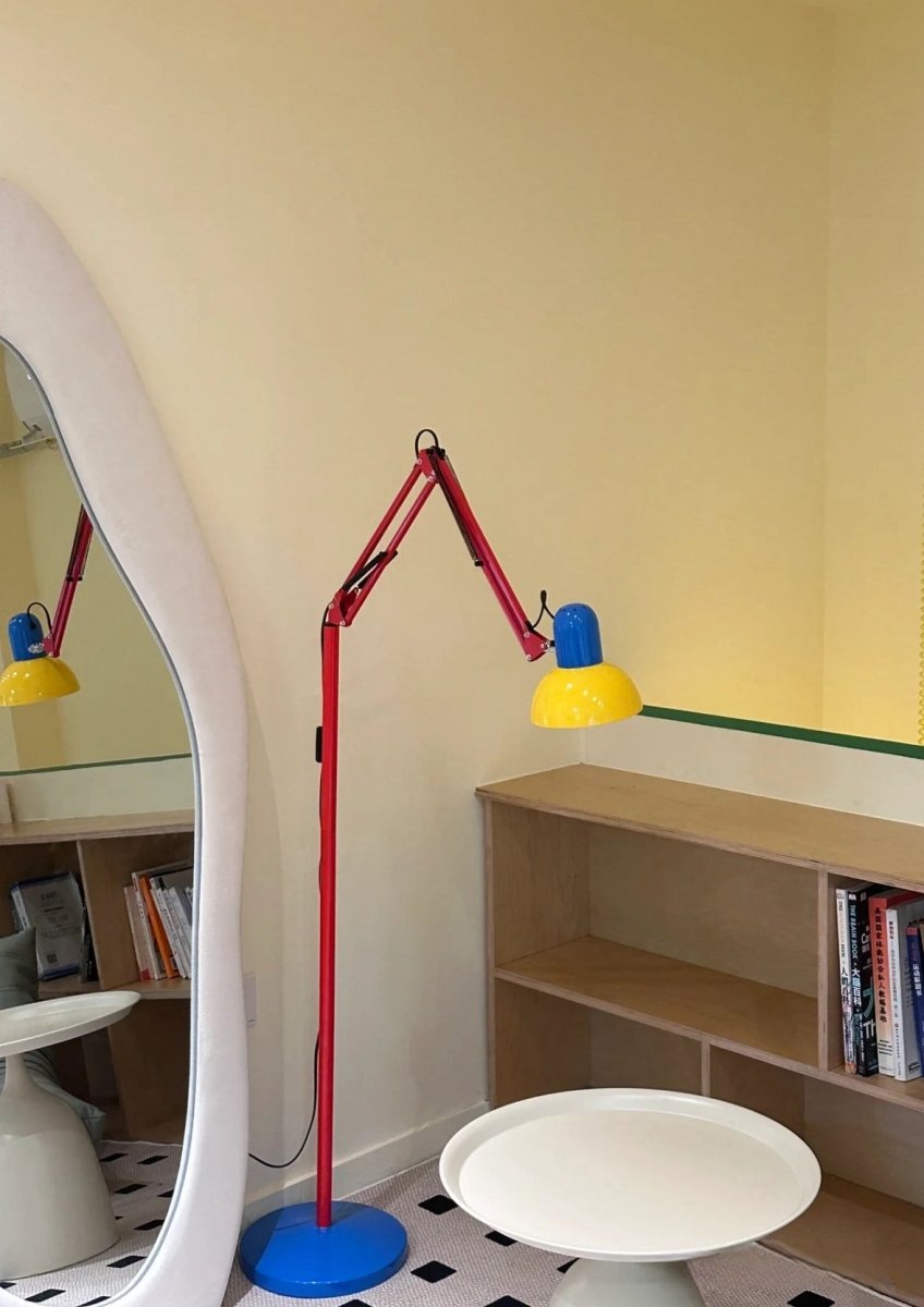 Memphis Retro Tall Metal Floor Lamp - Full Spectrum Eye Protection LED Reading Light - Night Lights & Ambient Lighting - Memphis Retro Tall Metal Floor Lamp - INSPECIAL HOME