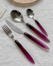 Meteor Flatware Set of 16 Pcs ( $3.5 Each ) - Sleek Modern Cutlery Silverware Set - Flatware Sets - Meteor Flatware Set of 16 Pcs - INSPECIAL HOME