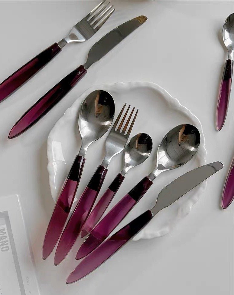 Meteor Flatware Set of 16 Pcs ( $3.5 Each ) - Sleek Modern Cutlery Silverware Set - Flatware Sets - Meteor Flatware Set of 16 Pcs - INSPECIAL HOME