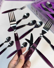 Meteor Flatware Set of 16 Pcs ( $3.5 Each ) - Sleek Modern Cutlery Silverware Set - Flatware Sets - Meteor Flatware Set of 16 Pcs - INSPECIAL HOME