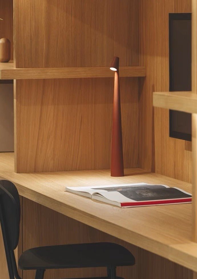 Modern Nordic Metal Portable Table Desk Beside Lamp, Dimmable Nursery Light - Modern Nordic Metal Portable Table Desk Beside Lamp - Red - INSPECIAL HOME