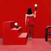 Modern Spiral Bedside Table Lamp - Quirky Whimsical Desk Lamp - Night Lights & Ambient Lighting - Spiral Bedside Table Lamp - Cherry - Petite Friture