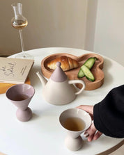 Morandi Ceramic Tea Set Gift Box - Nordic Handmade Cute Teapot & Tea Cups Set of 3 Pcs ( $26.6 Each ) - Morandi Ceramic Tea Set Gift Box-Taro - INSPECIAL HOME