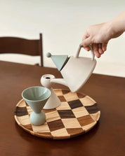 Morandi Ceramic Tea Set Gift Box - Nordic Handmade Cute Teapot & Tea Cups Set of 3 Pcs ( $26.6 Each ) - Coffee & Tea Cups - Morandi Ceramic Tea Set Gift Box-Taro - INSPECIAL HOME