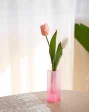 Modern Decorative Acrylic Multi-tone Pillar Vases | Designer Flower Vases - Multi - tone Acrylic Pillar Vase - Matt Pink - INSPECIAL HOME