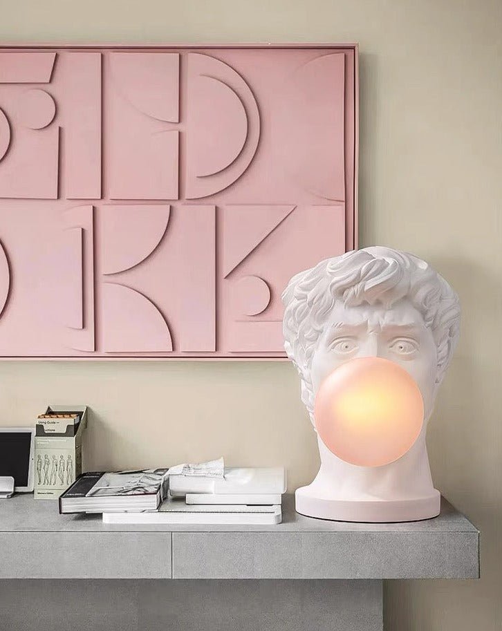 Naughty David Popping Gum Modern Designer Table Lamp - Cute Funny Decorative Bedside Lamp - Naughty David Popping Gum Table Lamp - INSPECIAL HOME