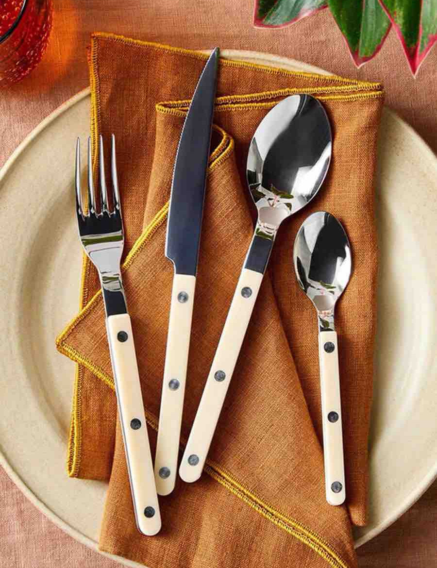 Nordic Bistrot Style 8-Pics Flatware Set ( $4.9 Each ) - Bistrot Cutlery Set - 8-Pcs Nordic Style Flatware Set - Ivory - INSPECIAL HOME