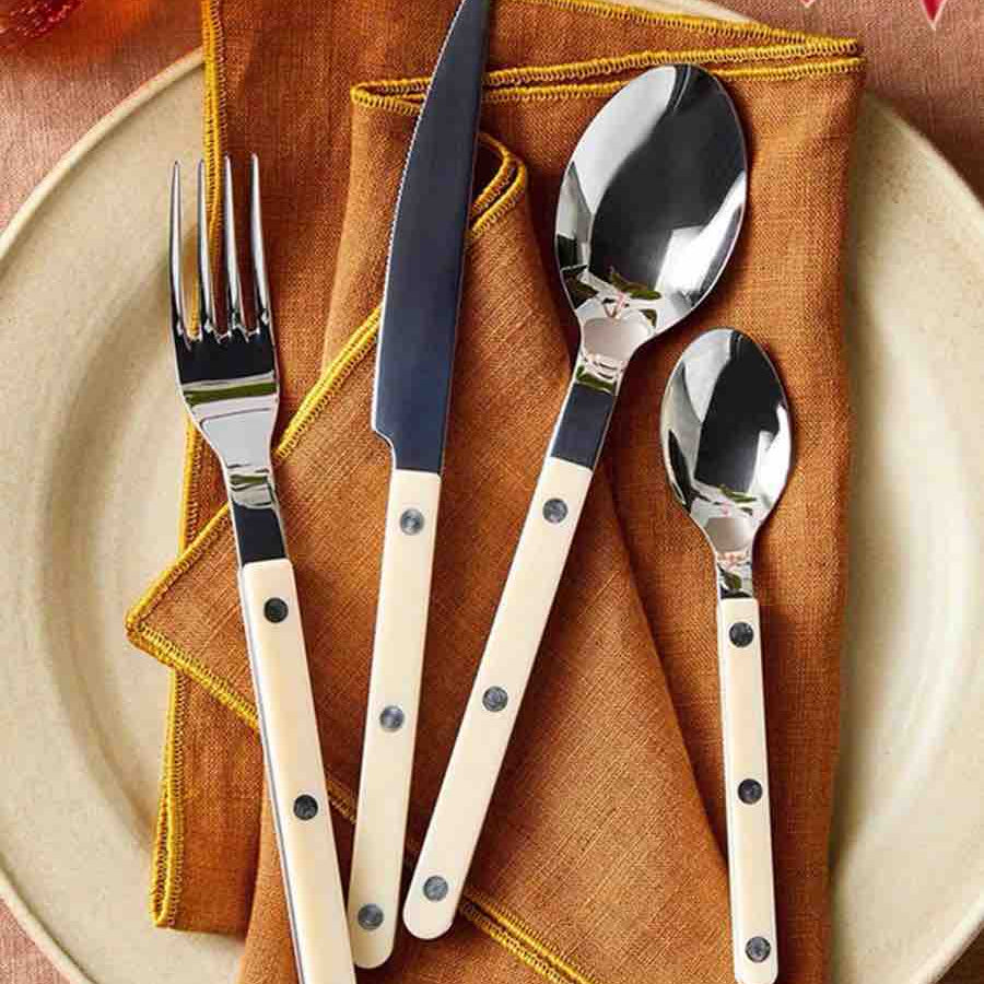 Nordic Bistrot Style 8-Pics Flatware Set ( $4.9 Each ) - Bistrot Cutlery Set - 8-Pcs Nordic Style Flatware Set - Ivory - INSPECIAL HOME