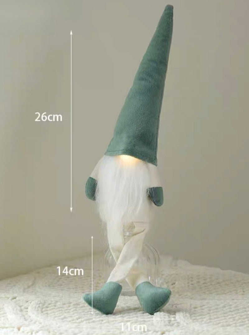 Nordic Christmas Gnomes Elves Dolls Ornaments Decors with Led Lights - Goblin Doll - Crossing Legs - INSPECIAL HOME
