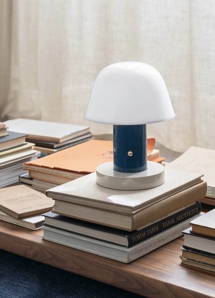 Nordic Cute Mushroom Setago Table Lamp - Dimmable Portable Quirky Nursery Light - Night Lights & Ambient Lighting - Nordic Cute Mushroom Table Lamp-Twilight & Sand - &Tradition