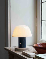 Nordic Cute Mushroom Setago Table Lamp - Dimmable Portable Quirky Nursery Light - Night Lights & Ambient Lighting - Nordic Cute Mushroom Table Lamp-Rust & Thunder - &Tradition