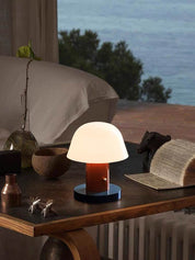 Nordic Cute Mushroom Setago Table Lamp - Dimmable Portable Quirky Nursery Light - Night Lights & Ambient Lighting - Nordic Cute Mushroom Table Lamp-Rust & Thunder - &Tradition