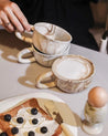 Marbleized Ceramic Mugs - Stylish Modern Mugs with Marble Design - Vintage Marbleized Ceramic Mugs - Matcha & Raw Choc - INSPECIAL HOME