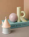 OK Ceramic Bud Vase - Handmade Dopamine Decorative Flower Vase - OK Vase - Green & Pink - INSPECIAL HOME
