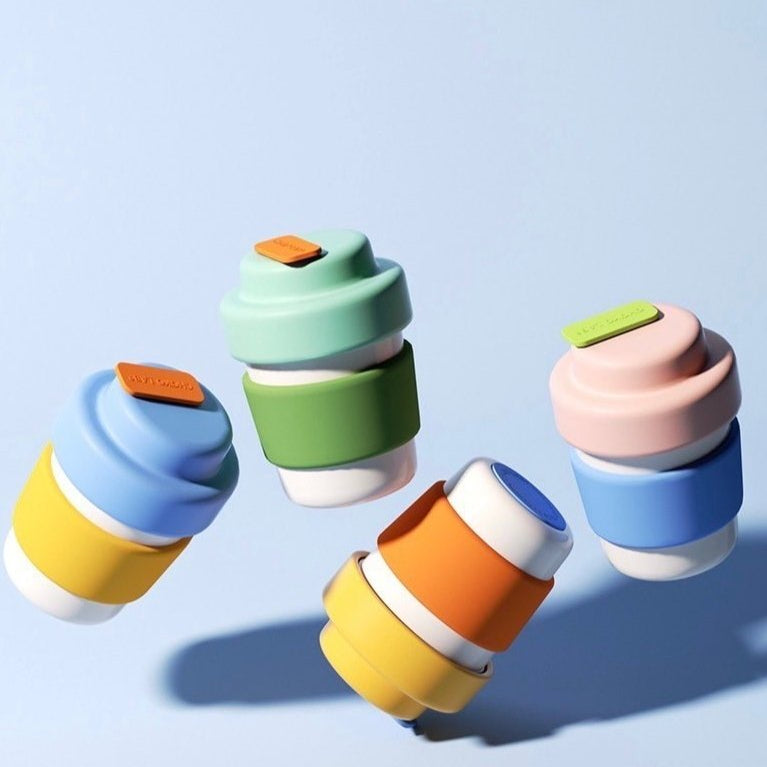 Gummies Thermos, Whimsical Dopamine Vacuum Insulated Tumbler Coffee Mug with Lid - Rainbow Vacuum Insulated Tumbler - Pink & Blue - Inspecial Home
