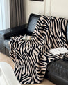 Retro Style Zebra Print Microfiber Throw Blanket - Ultra-Soft & Cozy - Retro Style Zebra Pattern Microfiber Throw Blanket - INSPECIAL HOME