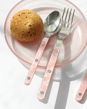 Set of 10 Sleek Modern Pinky Elegant Salt Lake Flatware Cutlery Silverware Set - Flatware Sets - 10-Pcs Sleek Modern Pinky Flatware Set - INSPECIAL HOME