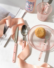 Set of 10 Sleek Modern Pinky Elegant Salt Lake Flatware Cutlery Silverware Set - Flatware Sets - 10-Pcs Sleek Modern Pinky Flatware Set - INSPECIAL HOME