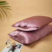 Silky Gift Box: 6A Grade 100% Organic Mulberry Silk Pillowcase Set of 2 Pcs - 30 Momme, Pure Silk on Both Sides - 6A Grade Organic Mulberry Silk Pillowcase-Taro Purple - INSPECIAL HOME