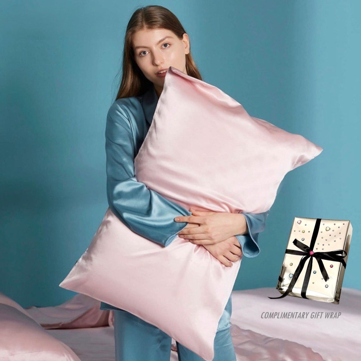 Silky Gift Box: 6A Grade 100% Organic Mulberry Silk Pillowcase Set of 2 Pcs - 30 Momme, Pure Silk on Both Sides - 6A Grade Organic Mulberry Silk Pillowcase-Cherry Pink - INSPECIAL HOME