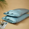 Silky Gift Box: 6A Grade Organic Mulberry Silk Pillowcase Set of 2 Pcs - 30 Momme, Pure Silk on Both Sides - 6A Grade Organic Mulberry Silk Pillowcase-Mist Blue - INSPECIAL HOME