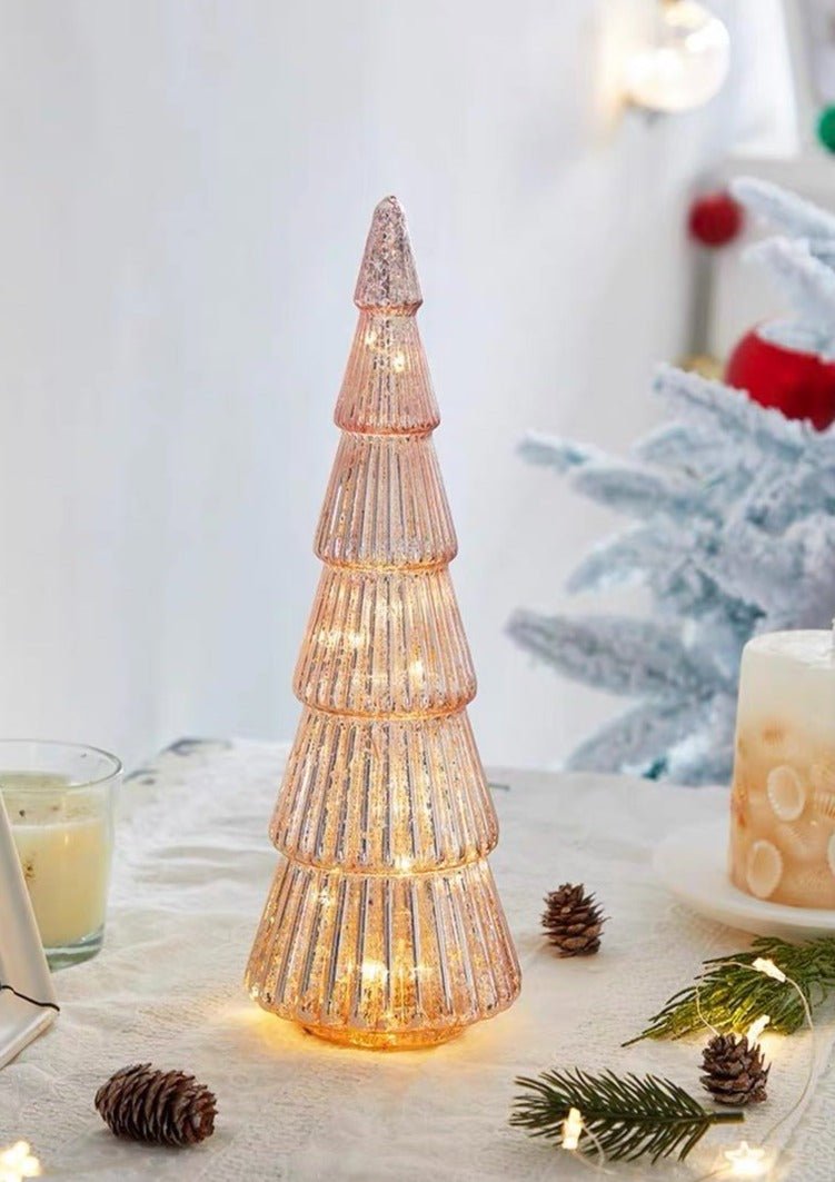 Sparkling Christmas Tree Led Light, Elegant Table Setting & Tablescape Decor Centerpiece - Sparkling Christmas Tree with Led Light-Pinky - INSPECIAL HOME