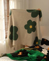 Ultra Soft Microfiber Sunflower Pattern Throw Blanket - Ultra Soft Microfiber Sunflower Pattern Throw Blanket - Seaweed Green - INSPECIAL HOME