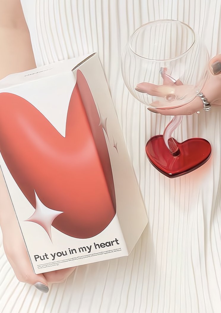 Valentine's Gift Box: Retro Wavy Goblet Set of 4 Pcs - Gifts for Valentine's Day, Wedding, Anniversary - Stemware - Valentine's Gift Box: Retro Wavy Goblet Set of 4 Pcs - INSPECIAL HOME