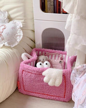 Whimsical Eclectic Big Eyes Plush Cute Laundry Storage Baskets - Laundry Bag for Kids Children - Big Eyes Plush Cute Laundry Storage Baskets-Strawberries - INSPECIAL HOME