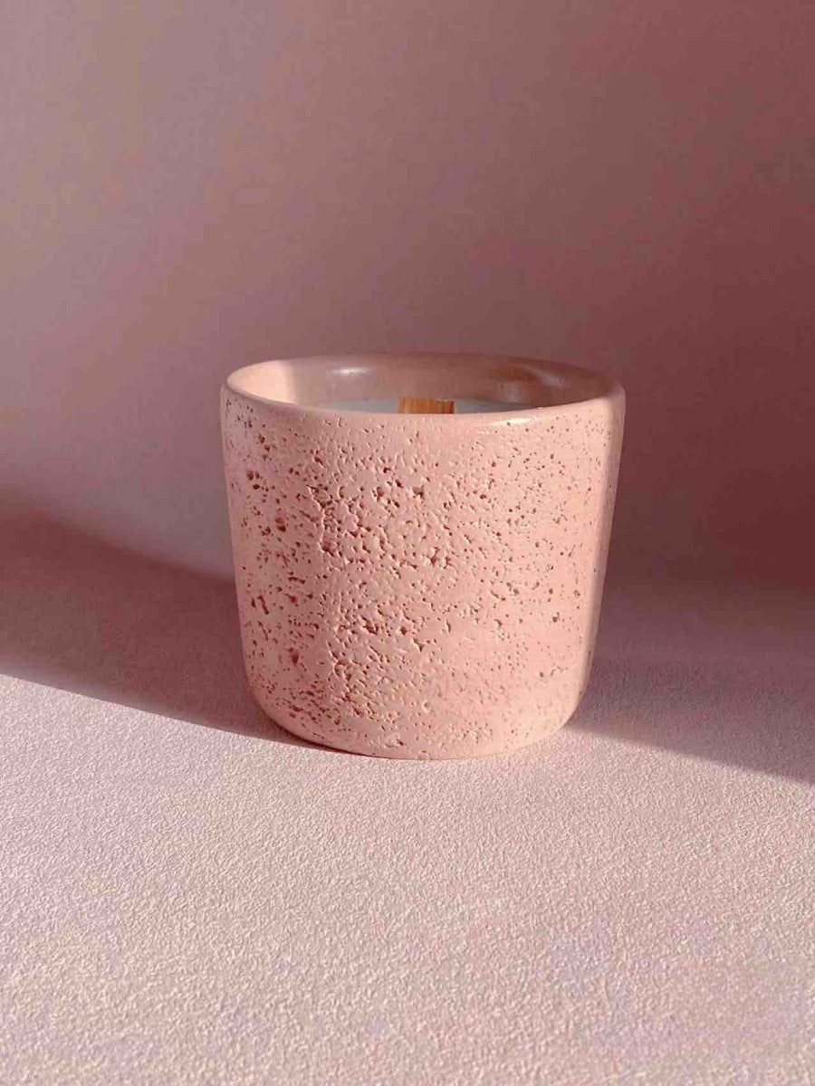 Wood Wick Soy Wax Scented Candle - Breath Of Nature Scented - Alps Pink - Candles - Wood Wick Soy Wax Scented Candle - Breath Of Nature Scented - Alps Pink - INSPECIAL HOME