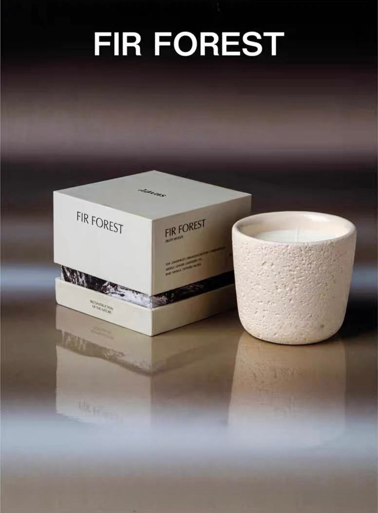 Wood Wick Soy Wax Scented Candle - Breath Of Nature Scented - Fir Forest - Candles - Wood Wick Soy Wax Scented Candle - Breath Of Nature Scented - Fir Forest - INSPECIAL HOME