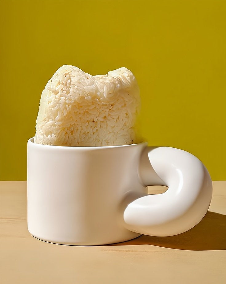 Handmade XXXL Ceramic Chubby Mug - Unique Cute Large Mug for Coffee & Tea - XXXL Chubby Mug - Milk - INSPECIAL HOME