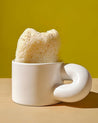 Handmade XXXL Ceramic Chubby Mug - Unique Cute Large Mug for Coffee & Tea - XXXL Chubby Mug - Milk - INSPECIAL HOME
